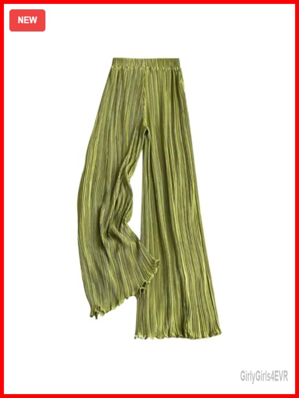 Satin Silk Palazzo Pants Wide Leg Pleated Striped Casual